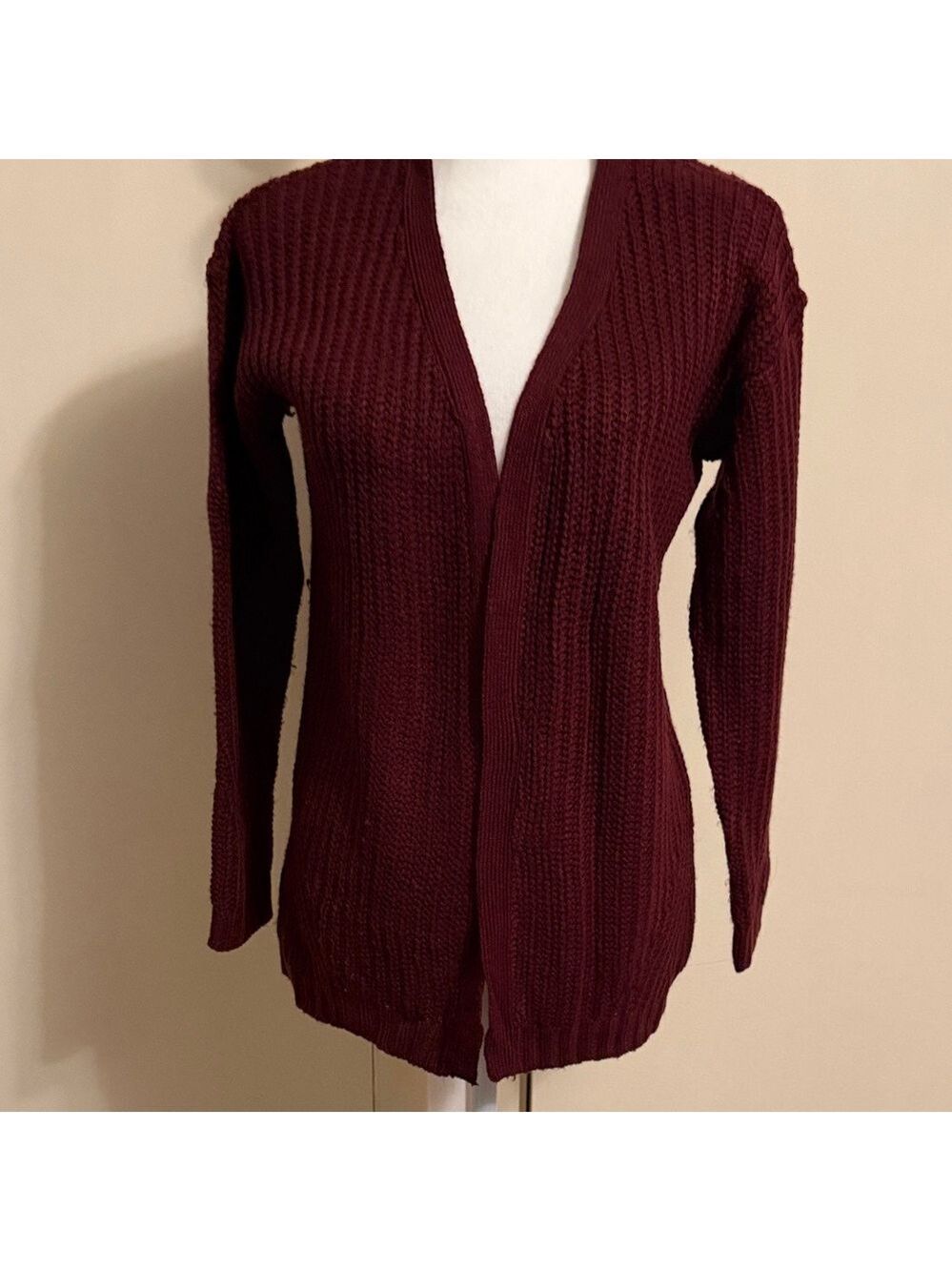 Pink Rose Deep Red Cardigan M NWOTs